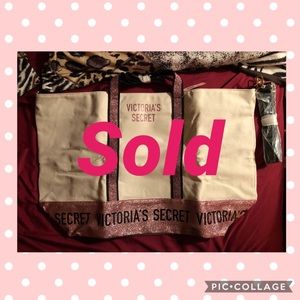 Victoria’s Secret Pink Glitter Tote Bag